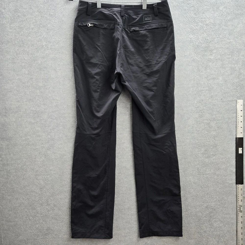 REI Men Activewear Pants 30X32 Black Nylon Spandex Hiking Pants Zipper 32